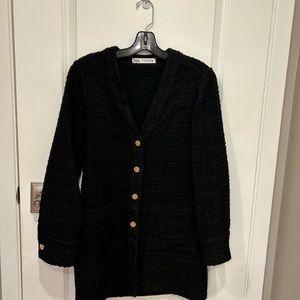 Black Zara tweed dress size xs